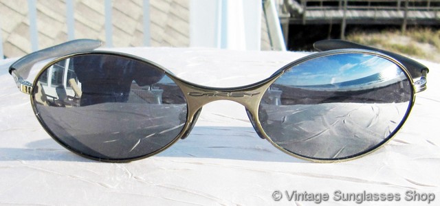 Oakley E Wire Polished Chrome Iridium Sunglasses